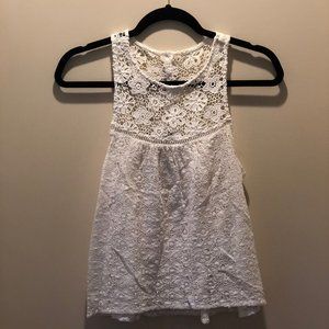 Abercormbie White Lace Tank Top